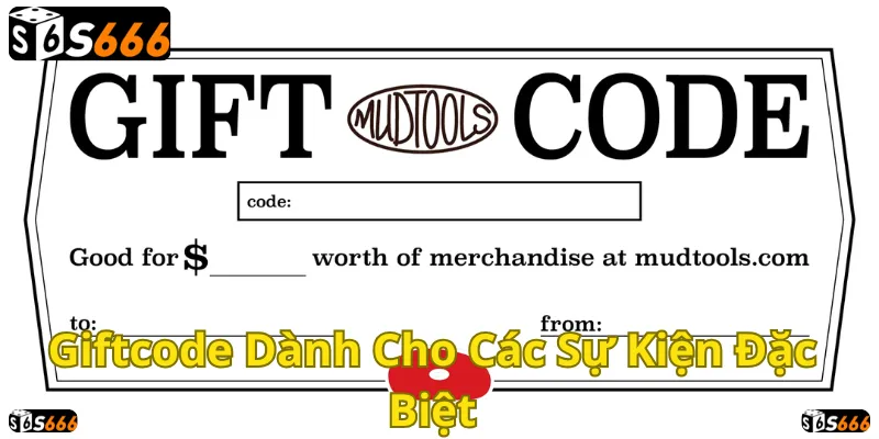 Giftcode đặc biệt dành cho các sự kiện quan trọng